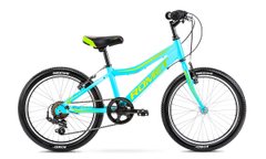 Велосипед ROMET Rambler 20 Kid 1 блакитнувато-зелено-жовтий 10 S