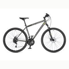 Велосипед AUTHOR (2023-24) Vertigo 29", рама 18", колір-сріблястий (зелений) // чорний
