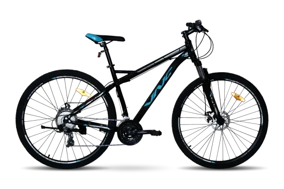 Велосипед VNC 2023' 29" MontRider S4, V1S4-2949-BC, L/19,5"/49см (0011), black (shiny)/cyan (shiny)