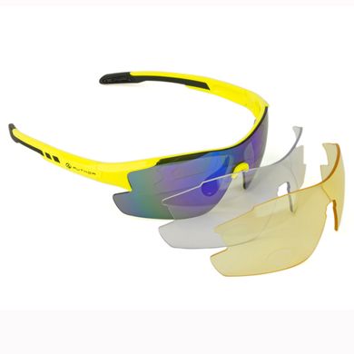 Очки солнцезащитные Author Vision LX, неоново желтая оправа, 3 сменных пары линз