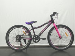 Велосипед Sparto 24" Polo VB рама 12" чорно- фiолет- рожевий