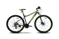 Велосипед VNC 2025' 29" MontRider A5, V1A5-2947-GL, 47см (0257), grey (shiny)/lime (matt)