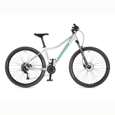 Велосипед AUTHOR (2023-24) Pegas ASL 27.5", рама 18", колір-білий (зелений) // сріблястий