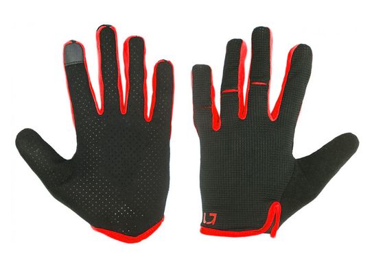 Перчатки Green Cycle Punch с закрытыми пальцами S черно-красные