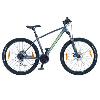 Велосипед AUTHOR (2023-24) Rival II 27.5", рама 15", колір-сірий (зелений) // сірий