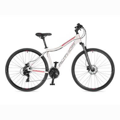 Велосипед AUTHOR (2023-24) Horizon ASL 28", рама 19", колір-білий (червоний)// сріблястий