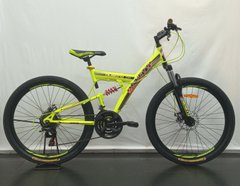 Велосипед гірський Benetti 26" Quattro DD рама 18" неон-жовтий