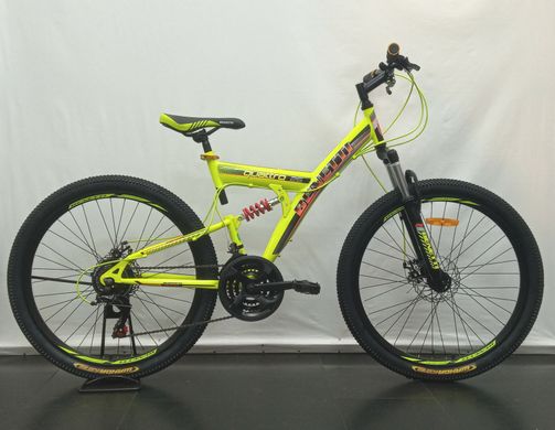 Велосипед горный Benetti 26" Quattro DD рама 18" неон-жовтий