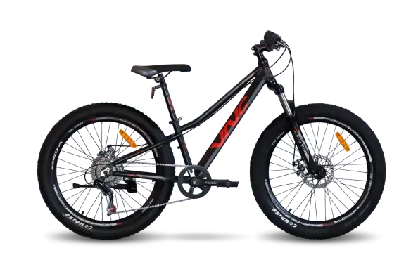 Велосипед VNC 2022' 24" Blaster FS, V3A3-2430-BR, 30см (7459), black (shiny)/red (matt)